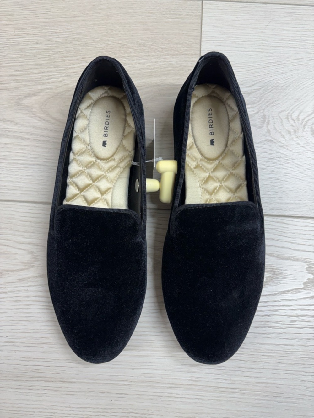 Birdies The Starling Black Velvet Slip-On Loafers